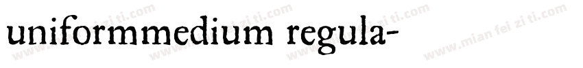 uniformmedium regula字体转换